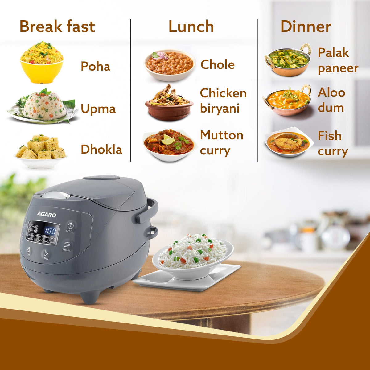 Imperial Electric Rice Cooker - 2L - Grey