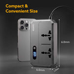 Elite 200W Car Power Inverter, 7-in-1 Converter with PD36W Type-C, QC3.0 30W USB-A, 2 AC Outlets, Car Outlet, Master Switch & LCD Display for Laptops & Phones