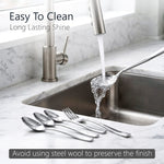 Elite Spoon and Fork Set 12 Pieces, Premium Stainless Steel Cutlery Set with 6 Spoons and 6 Forks, Mirror Finish, Food Grade, Rust Proof, Dishwasher Safe Tableware for Home, Kitchen and Dining