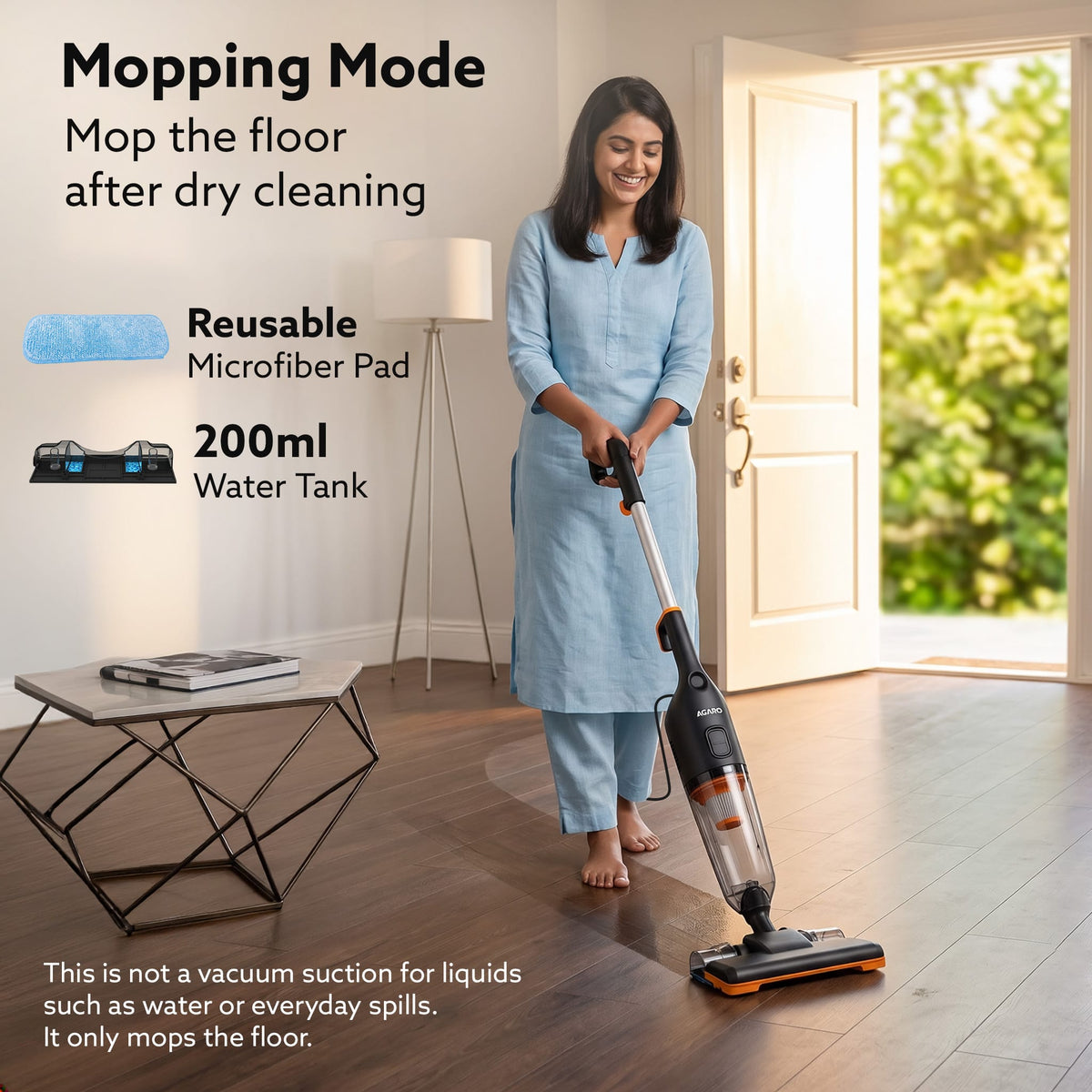 Aspira Stick Vacuum Cleaner for Home, 3-in-1 Vacuum & Mop, 600W Motor, 18kPa Suction