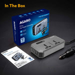 Elite 200W Car Power Inverter, 7-in-1 Converter with PD36W Type-C, QC3.0 30W USB-A, 2 AC Outlets, Car Outlet, Master Switch & LCD Display for Laptops & Phones