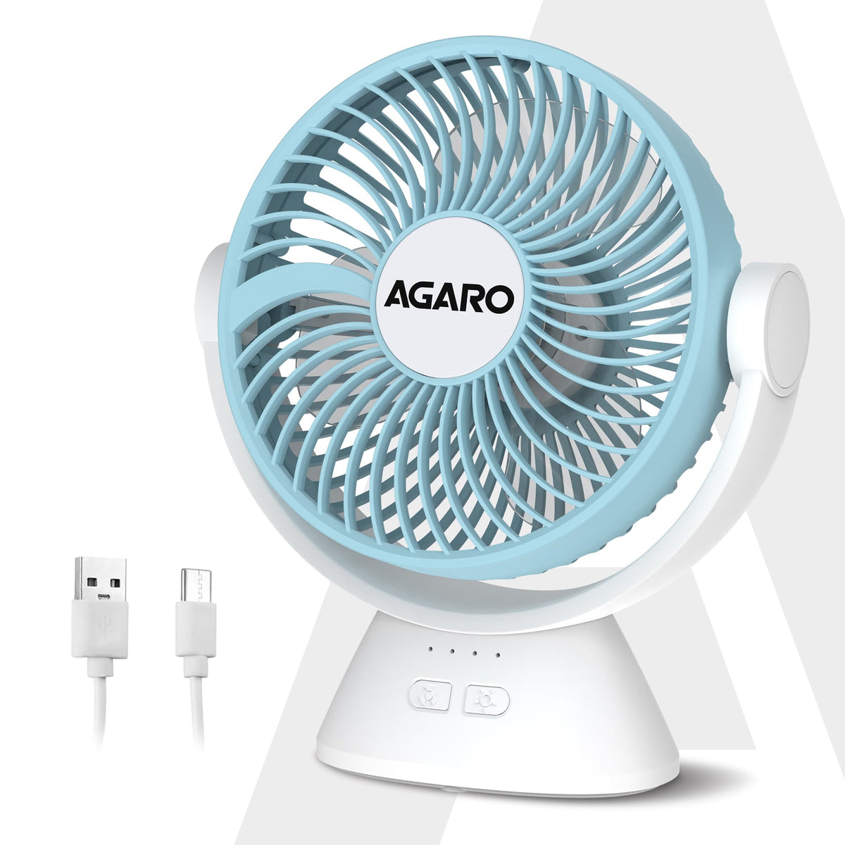 Delight Mini Desk Fan, Rechargeable & Portable
