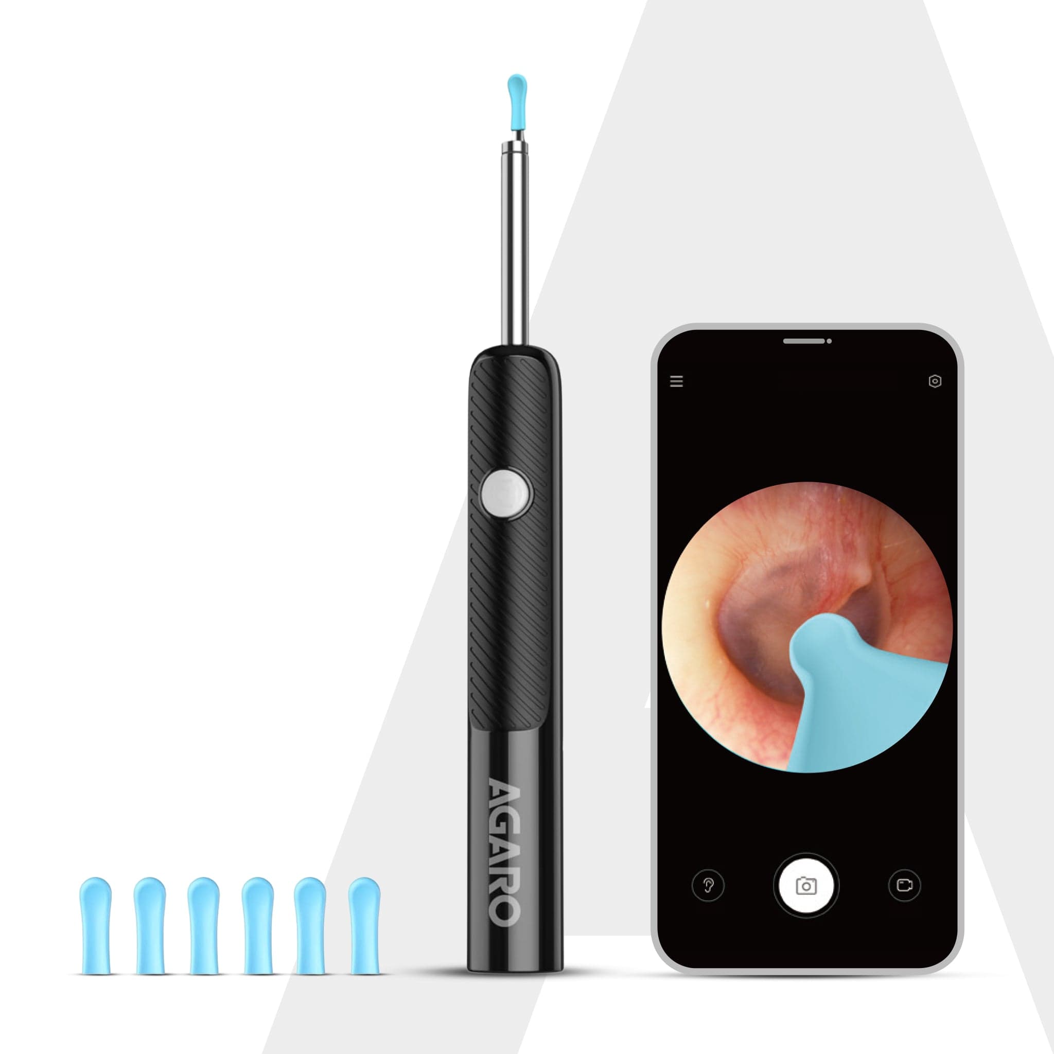 Regal Ear Endoscope Cleaner/Earwax Removal Tool Kit with HD Camera, Light Weight, Type-C Charging, 130 mAh Battery, P67 Waterproof, Wifi Connection for iOS & Android + 6 Silicone Tips