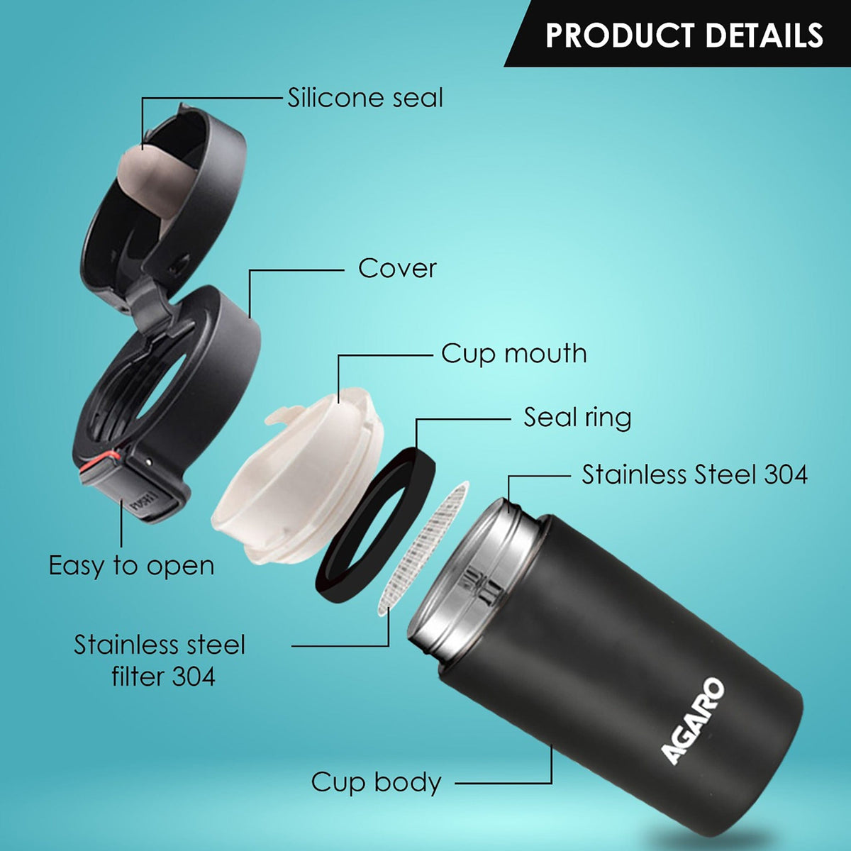 Elite Stainless Steel 300ML Travel Mug , Dual | The Best Travel Mugs to Keep Drinks Hot or Cold