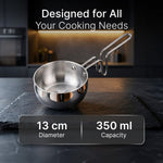Regency 13 cm Triply Stainless Steel Tadka Pan, 350ml