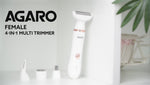 Female Multi Trimmer 3117 – Facial Hair Removal Machine, Bikini Trimmer, Eyebrow & Nose Hair Trimmer Painless body hair trimming. Type-C charging, up to 90 minutes runtime,White.