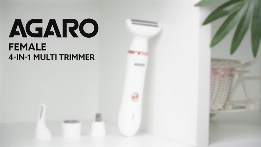 Female Multi Trimmer 3117 – Facial Hair Removal Machine, Bikini Trimmer, Eyebrow & Nose Hair Trimmer Painless body hair trimming. Type-C charging, up to 90 minutes runtime,White.