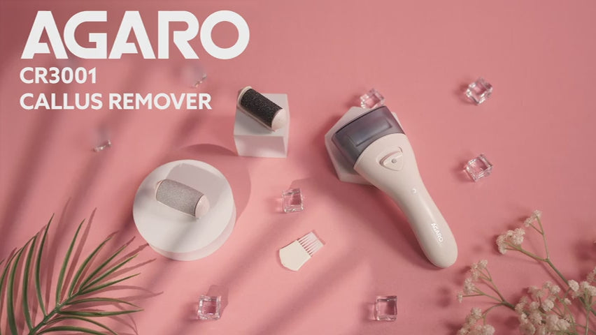 CR3001 Callus Remover with 3 Interchangeable Head Rollers, Rechargeable for Foot Care, Callus & Dead Skin Removal