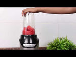 Marvel Nutri Blender, BPA Free 2 Tritan Jars, 1000W, 100% Copper Motor, 2 Speed Modes with Pulse, Detachable Base, Stainless Steel Blades, Blend, Mix, Grind, Smoothie, Juice Maker, Black