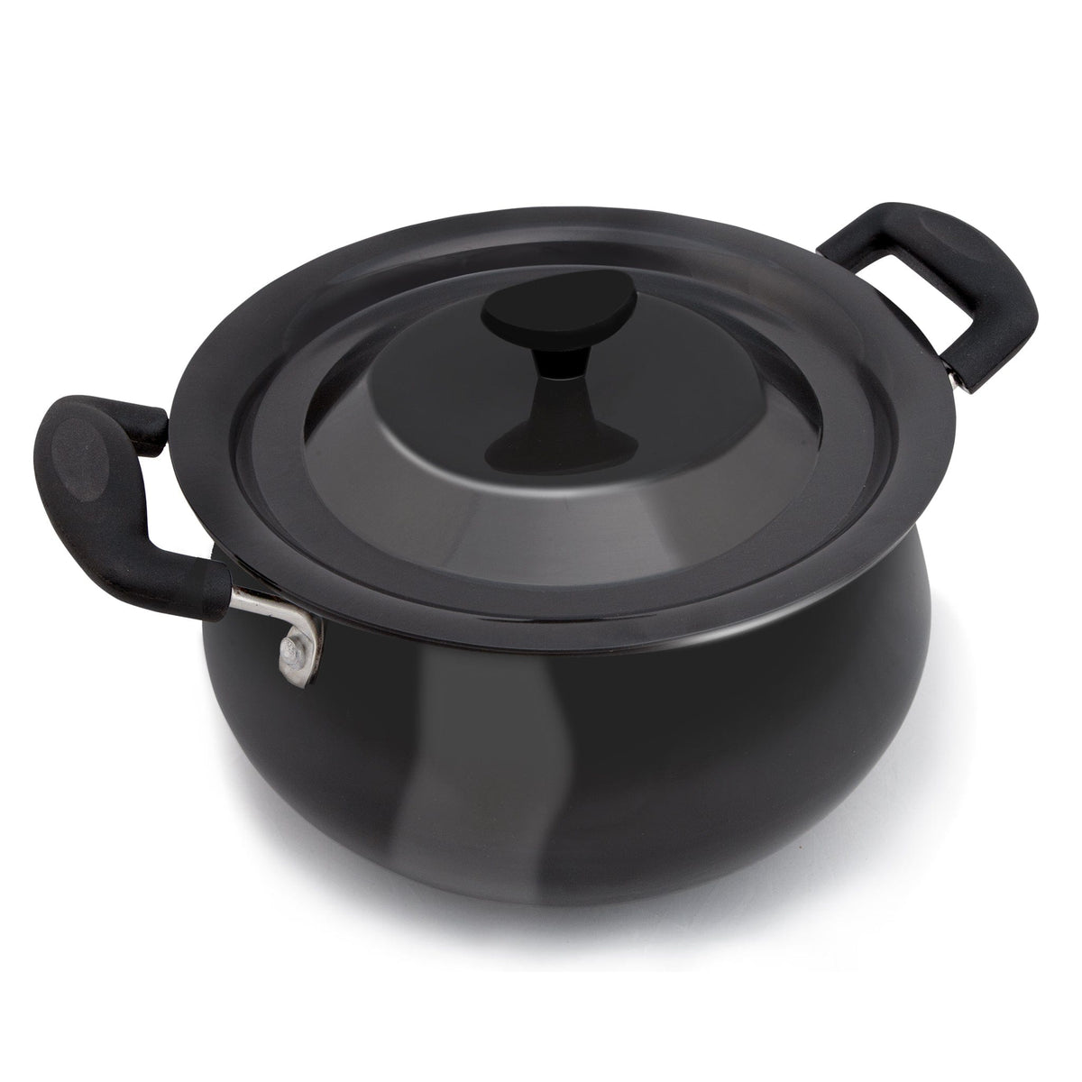 Elite Hard Anodised Handi, 3.5 Litres, Riveted handle, 3 mm Thick Plate, Gas Oven Compatible